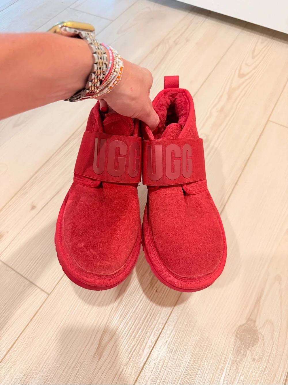 UGG Women's Red Suede Ankle Boots